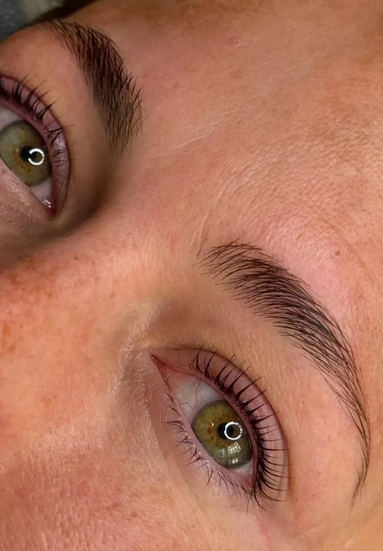 Detalle de cejas pelo a pelo